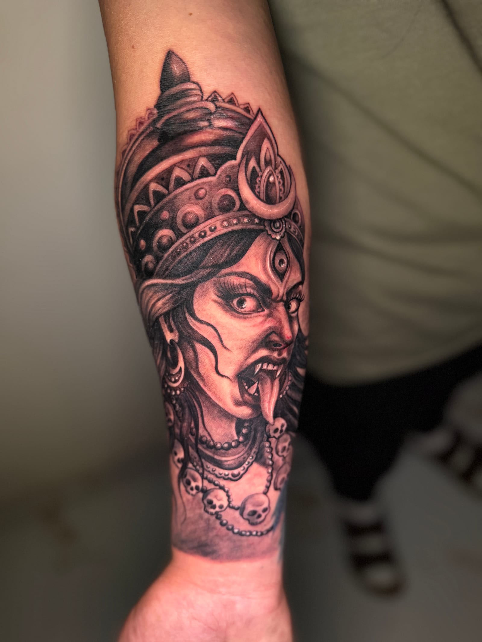 Kali portrait tattoo by Anands Tattoo
